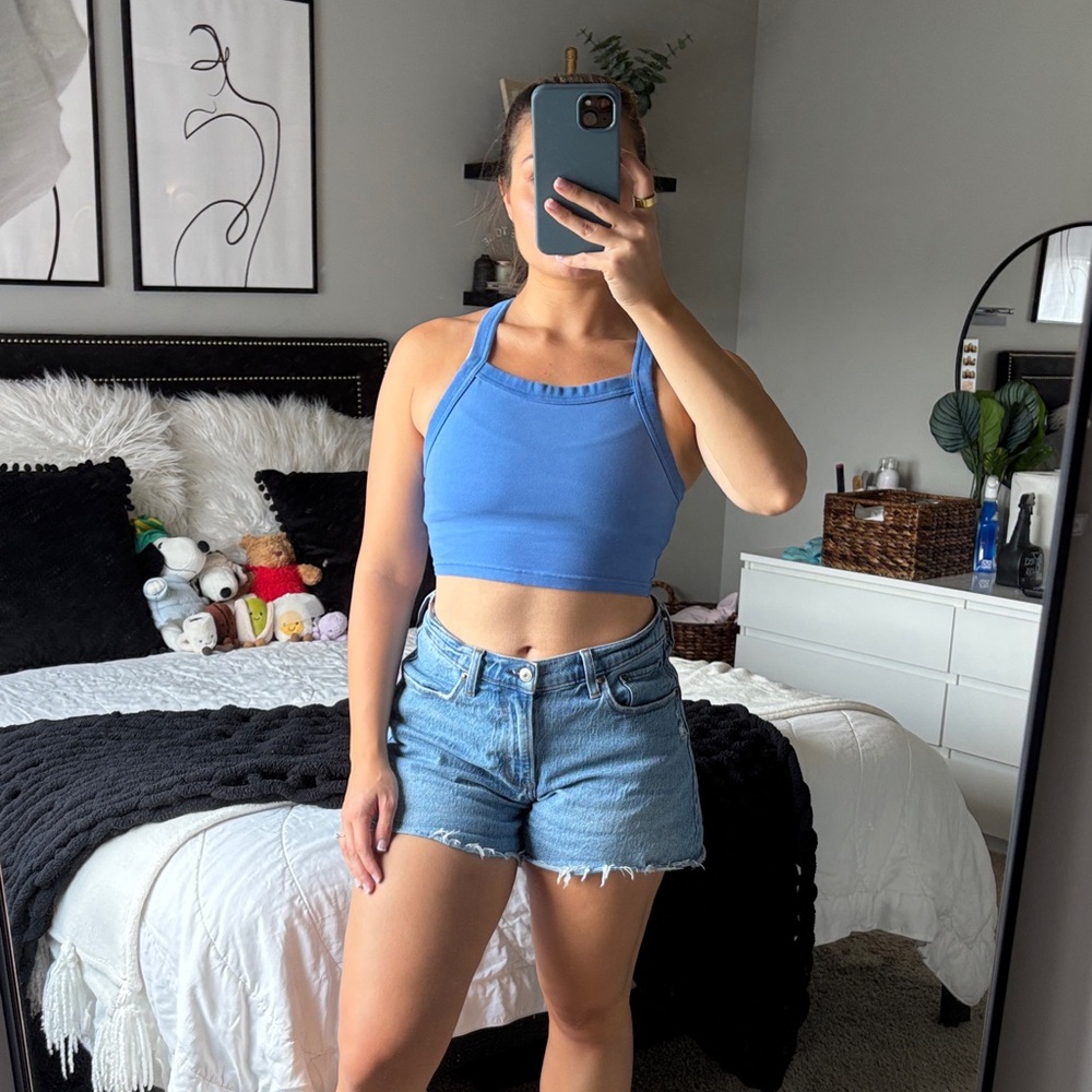 TNA Jazz Blue Crop Top